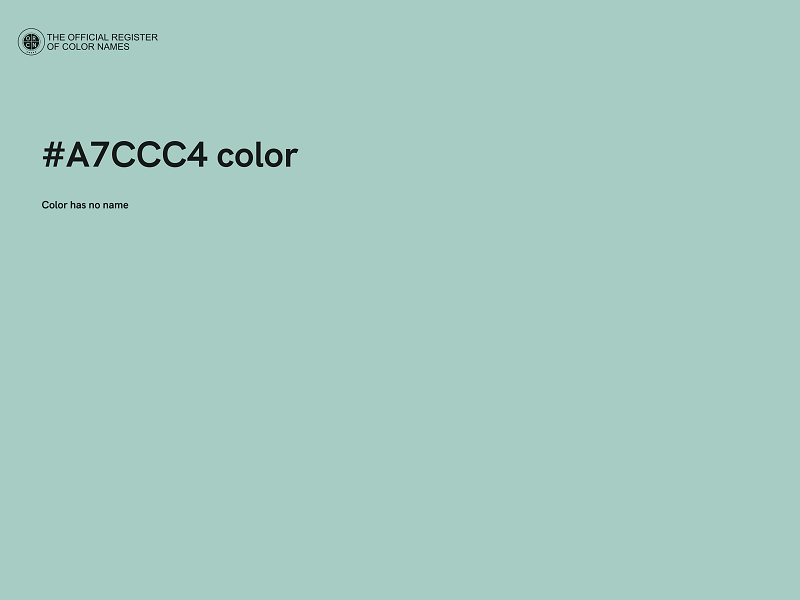 #A7CCC4 color image