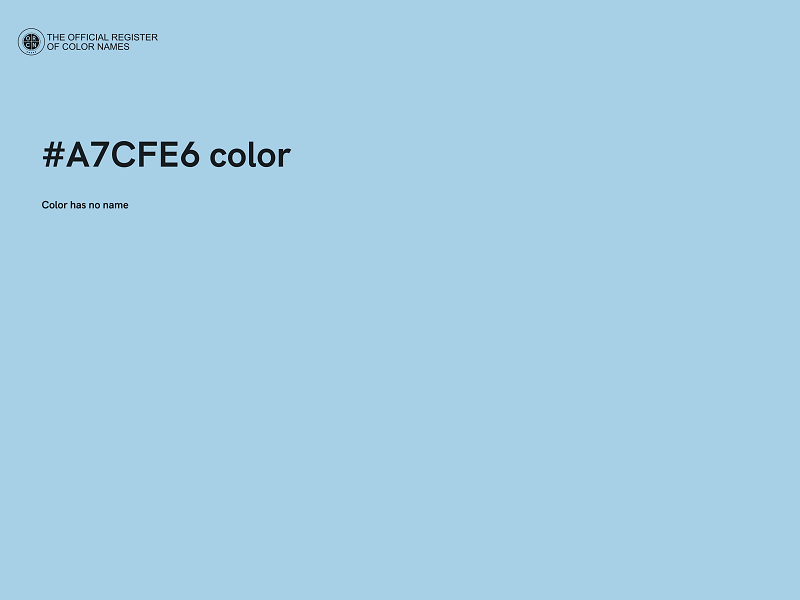 #A7CFE6 color image