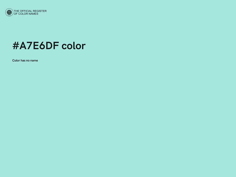 #A7E6DF color image