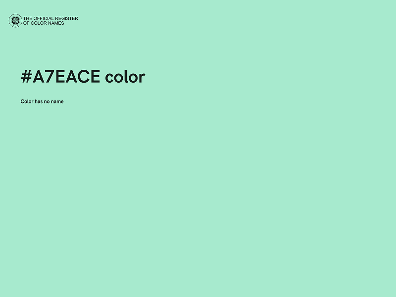 #A7EACE color image