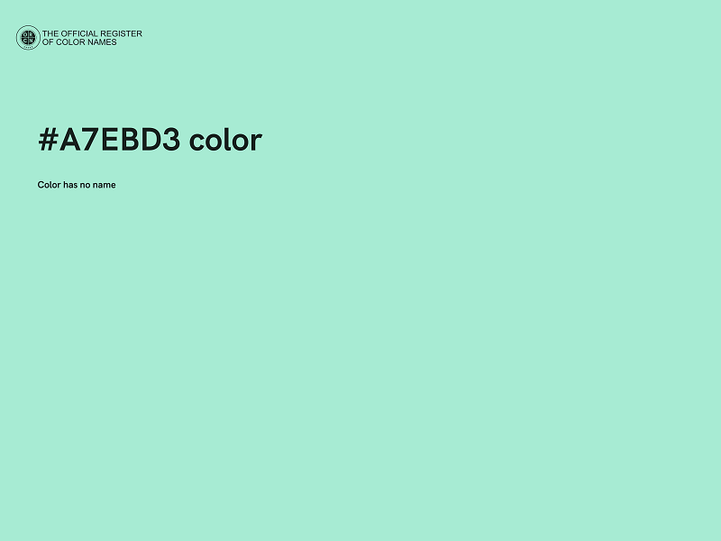 #A7EBD3 color image