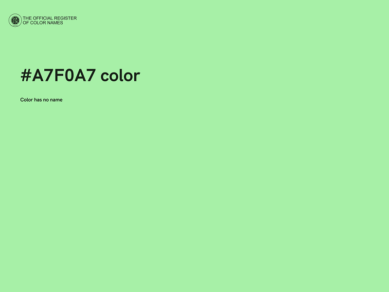 #A7F0A7 color image