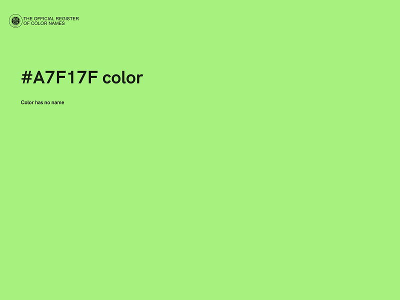 #A7F17F color image