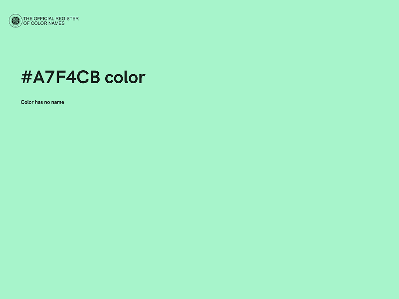 #A7F4CB color image