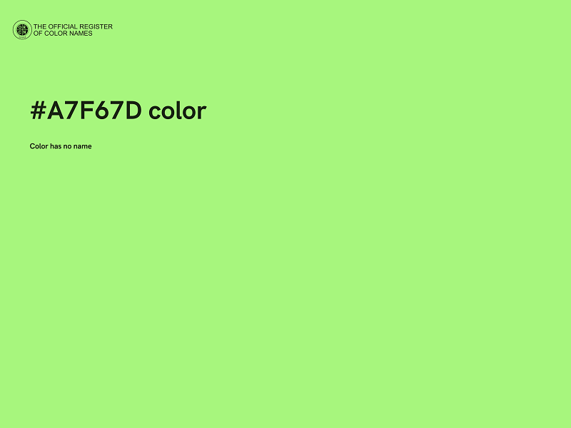 #A7F67D color image