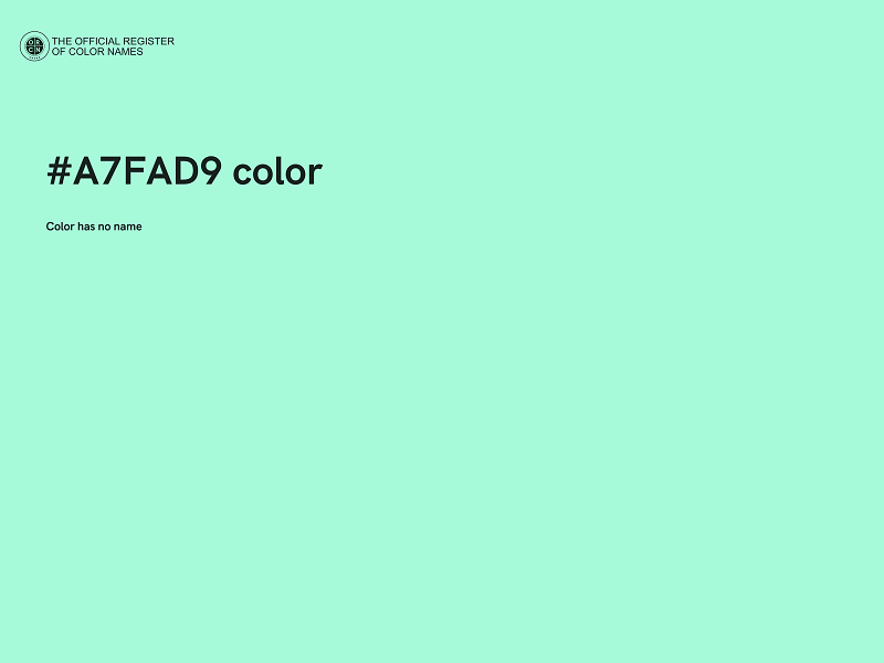 #A7FAD9 color image