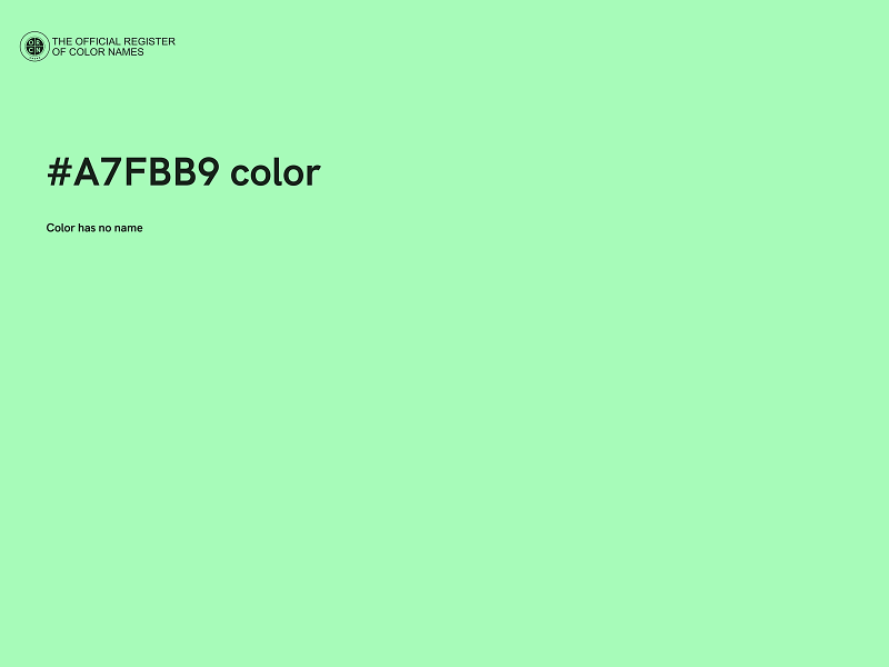 #A7FBB9 color image