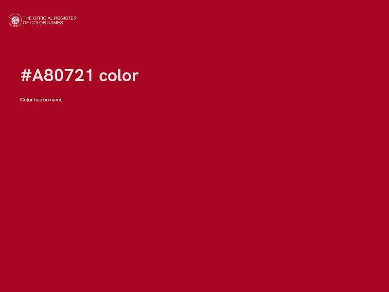 #A80721 color image