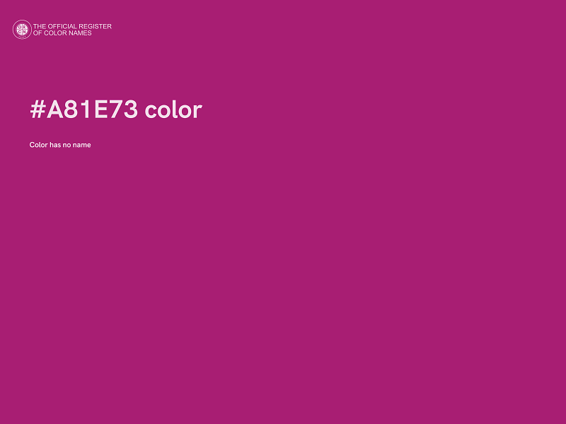 #A81E73 color image