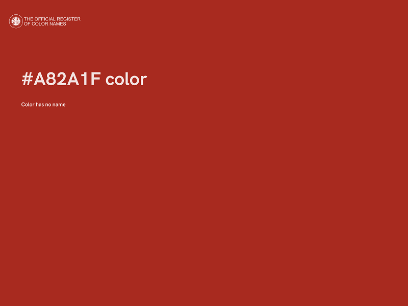 #A82A1F color image