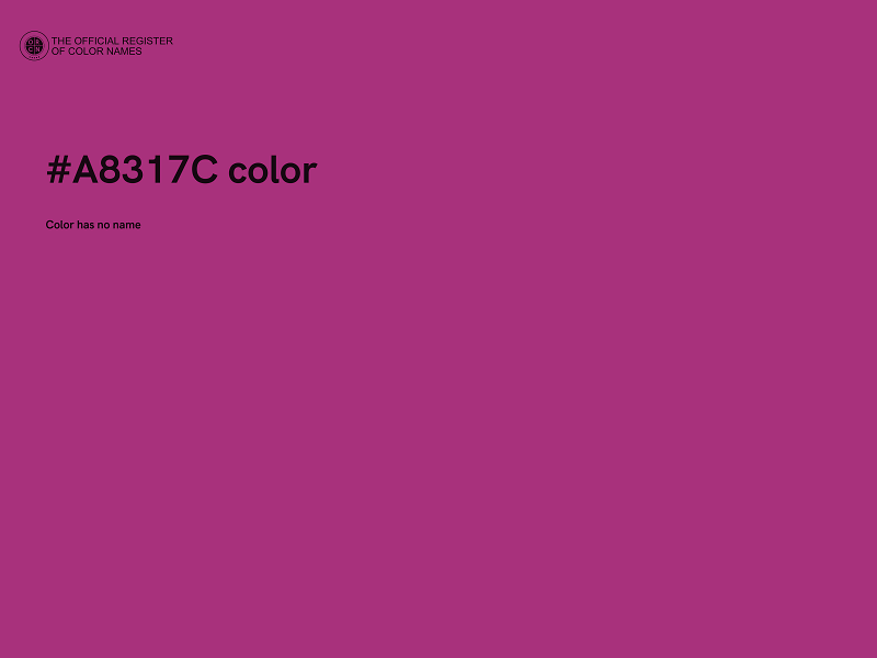 #A8317C color image