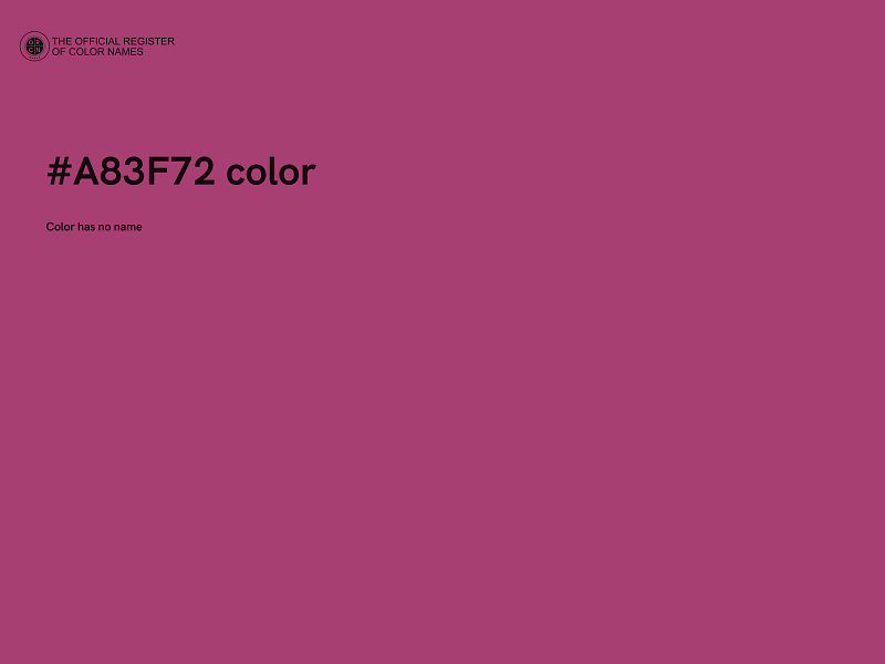 #A83F72 color image