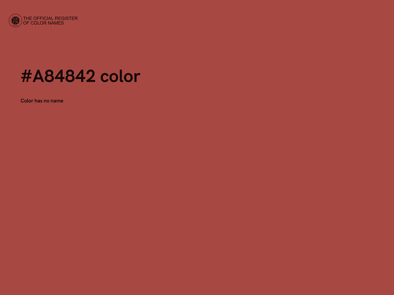 #A84842 color image