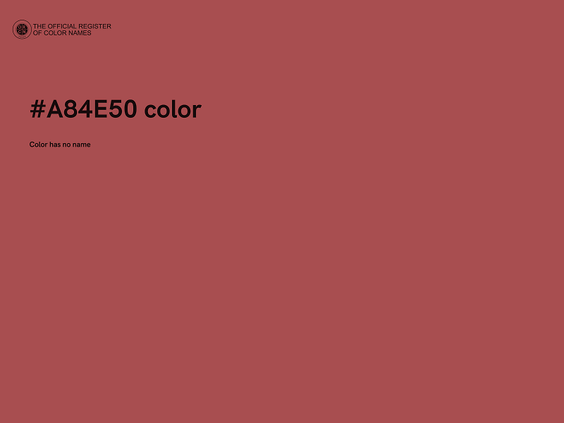 #A84E50 color image