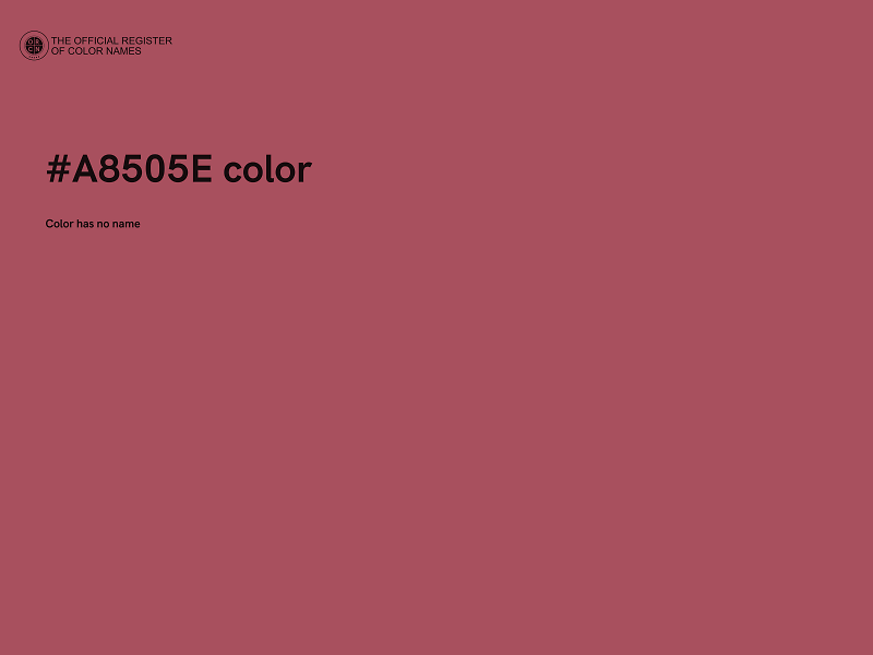 #A8505E color image