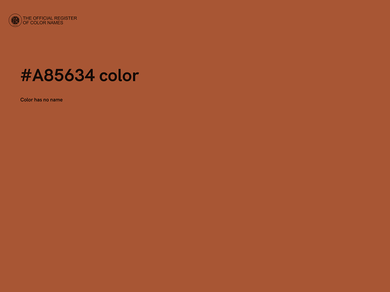 #A85634 color image