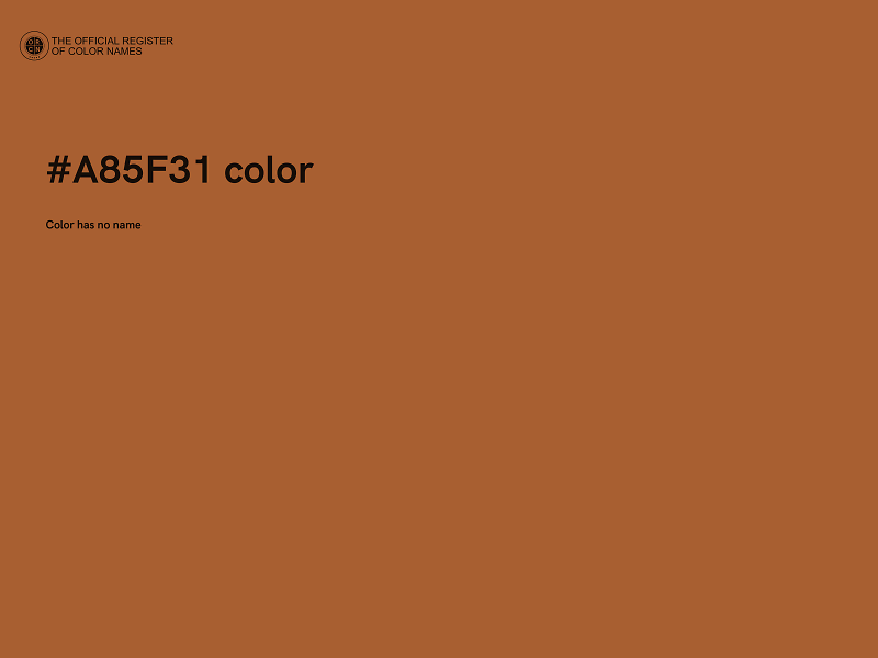 #A85F31 color image