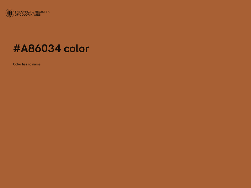 #A86034 color image