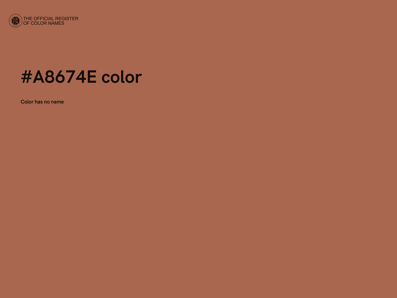 #A8674E color image