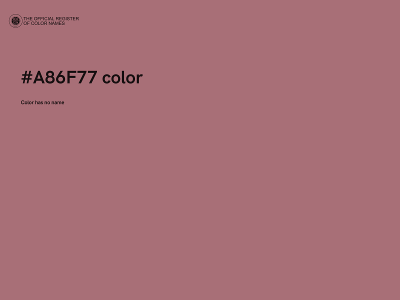 #A86F77 color image