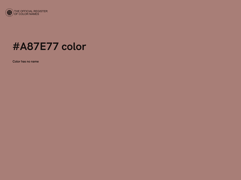 #A87E77 color image