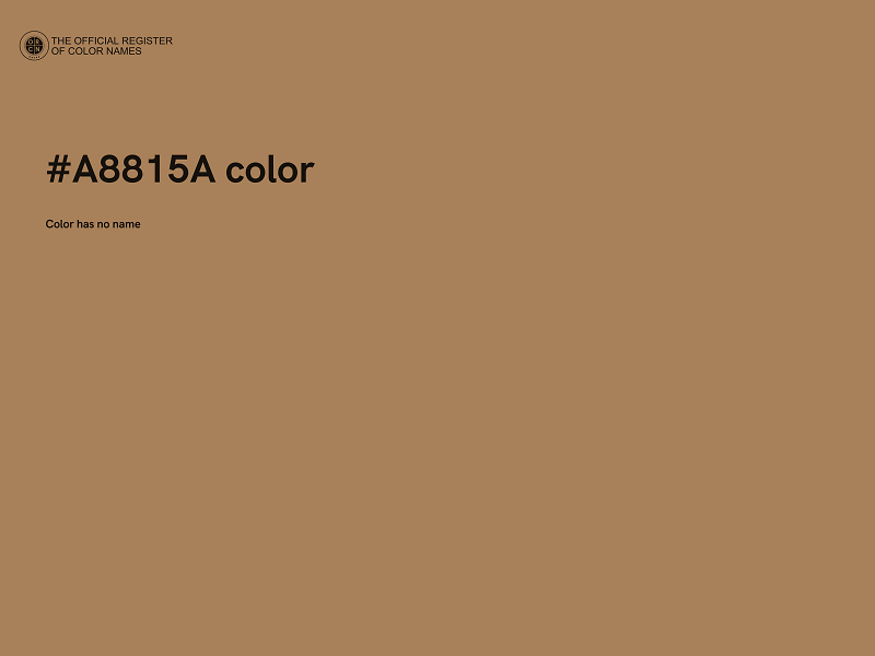 #A8815A color image