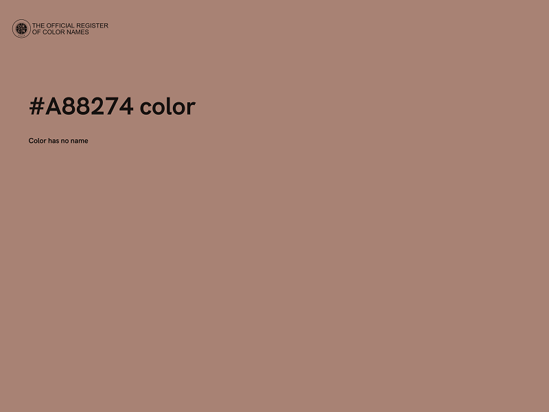 #A88274 color image