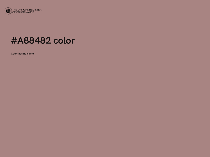 #A88482 color image