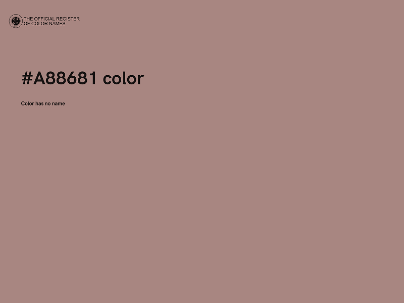 #A88681 color image