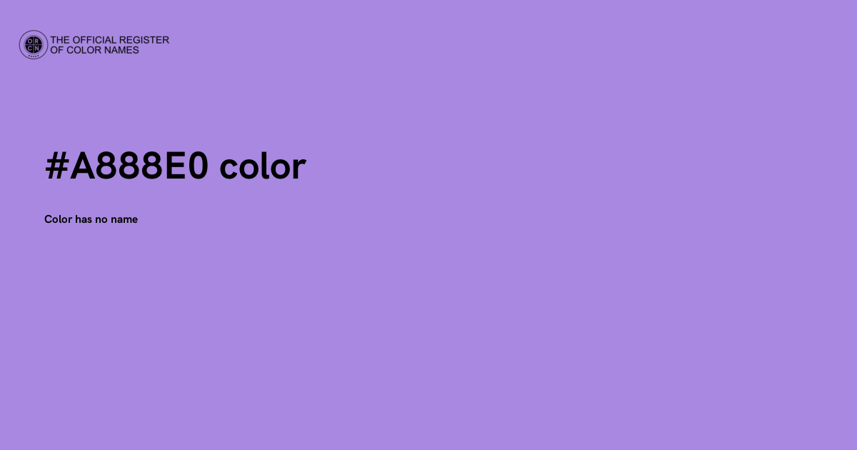 Color #A888E0 - The Official Register of Color Names