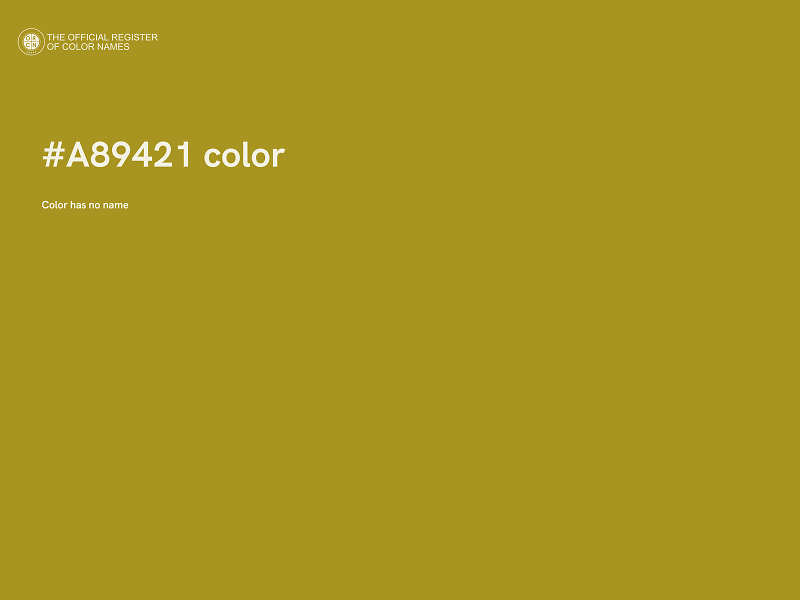 #A89421 color image