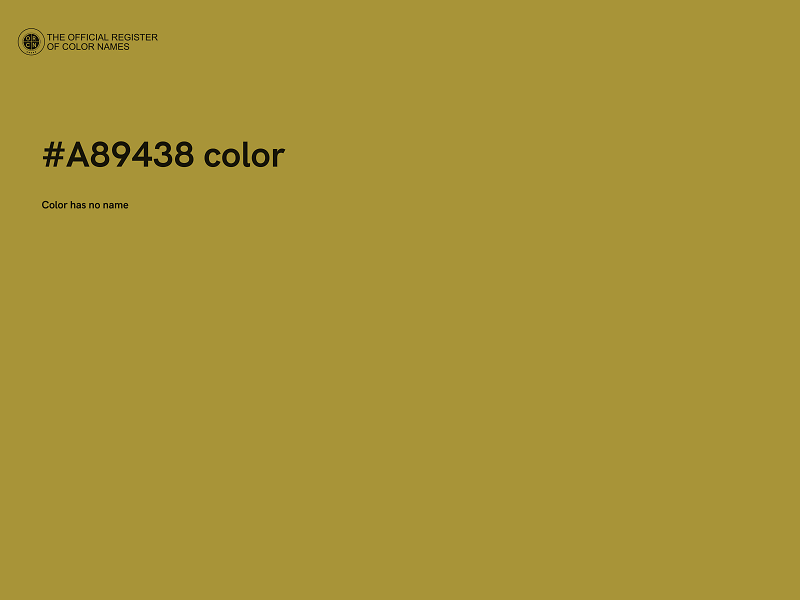 #A89438 color image