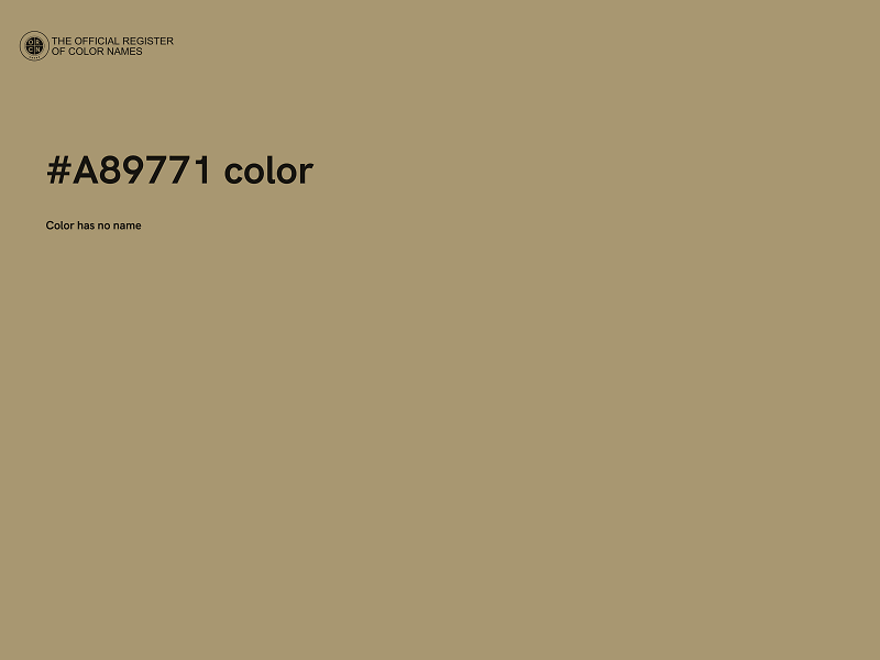 #A89771 color image