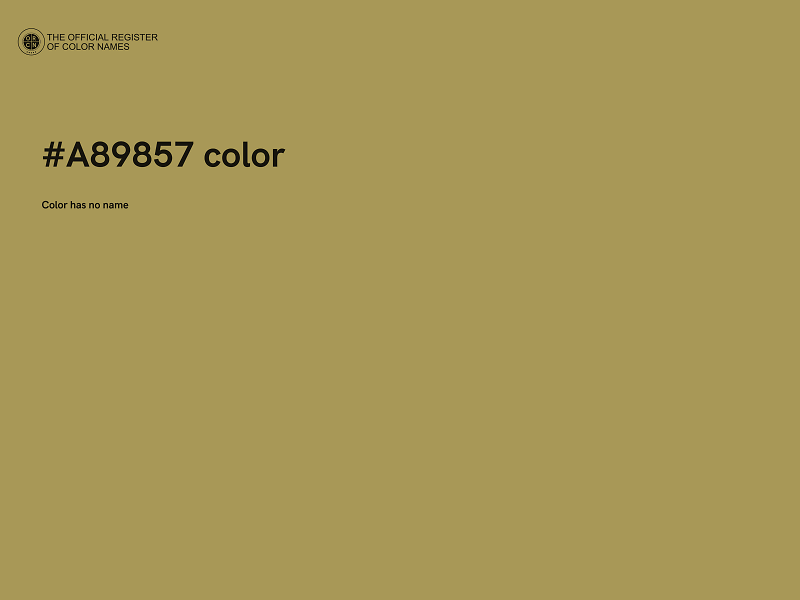 #A89857 color image