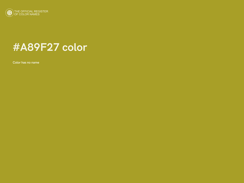 #A89F27 color image