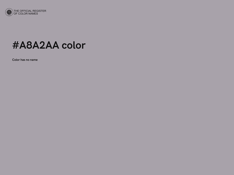 #A8A2AA color image