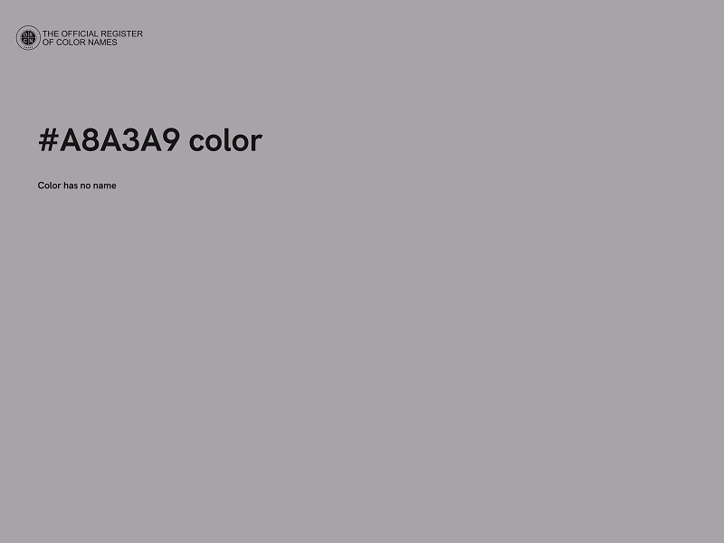 #A8A3A9 color image