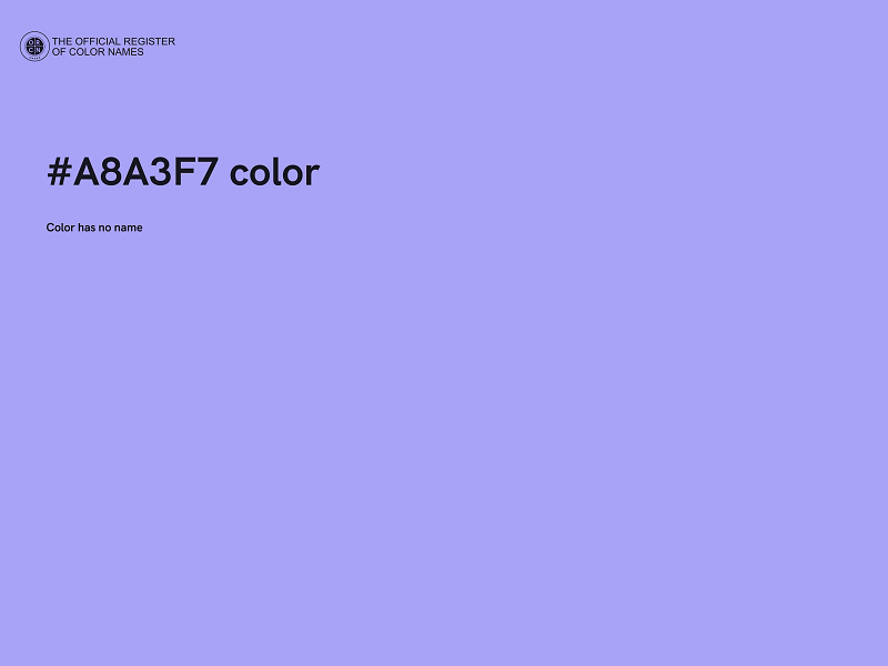 #A8A3F7 color image