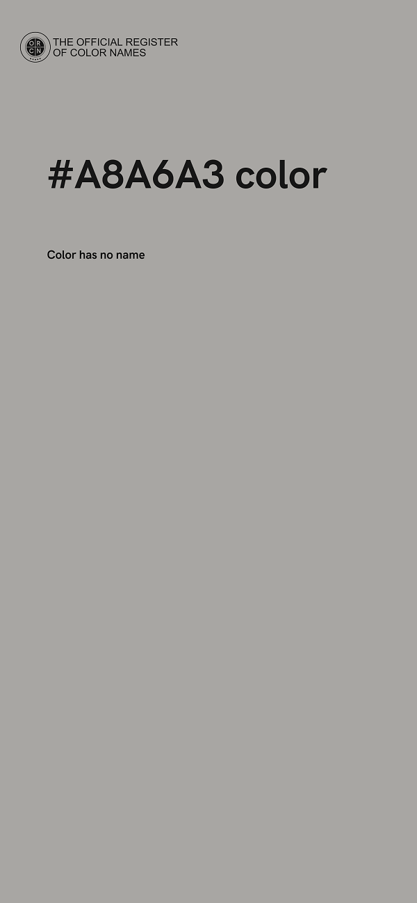 #A8A6A3 color image