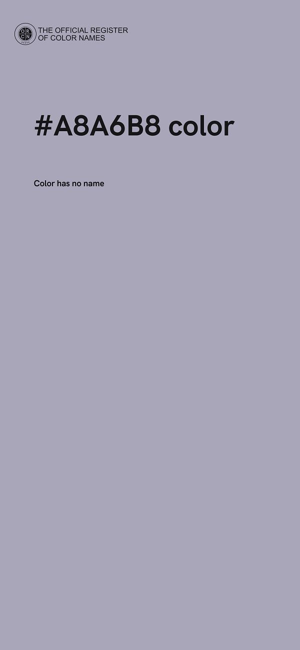 #A8A6B8 color image