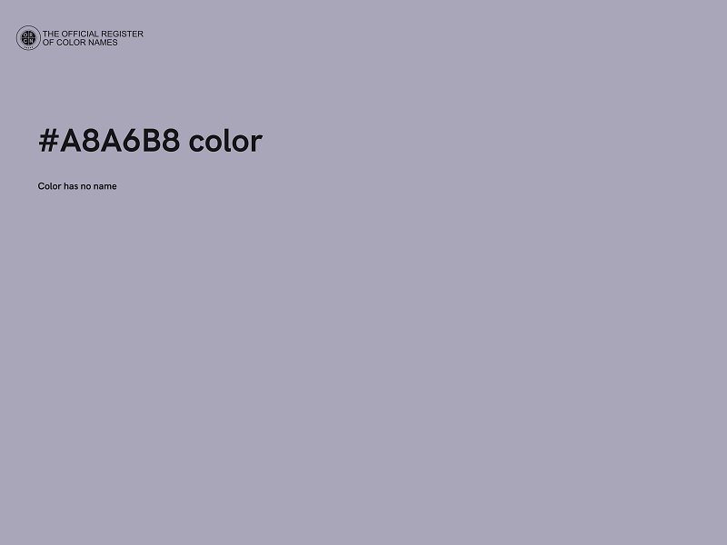 #A8A6B8 color image