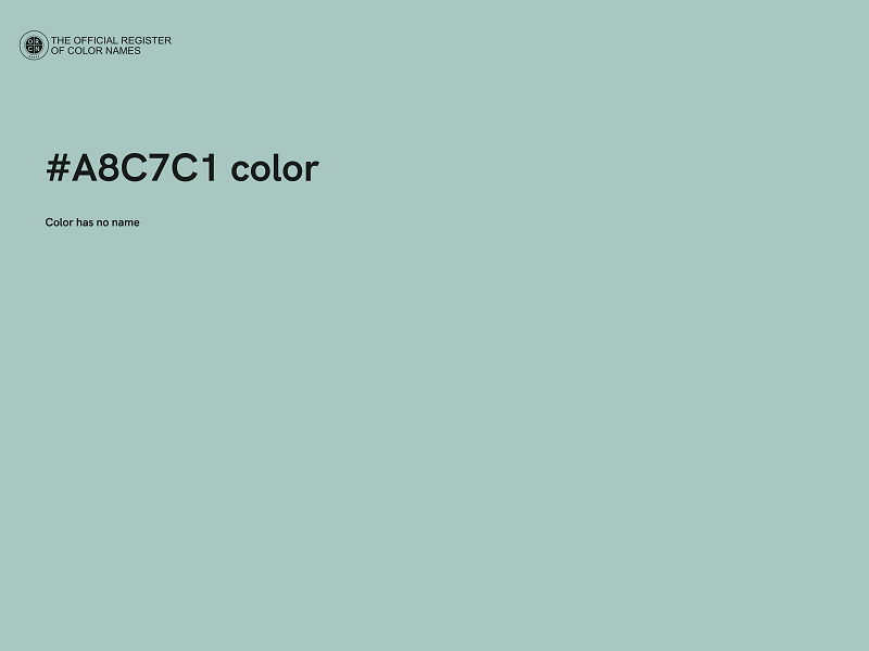 #A8C7C1 color image