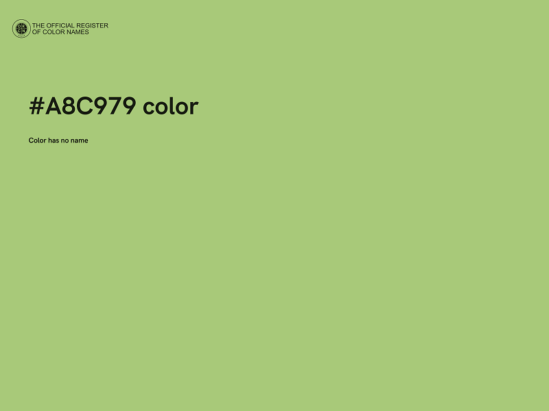 #A8C979 color image