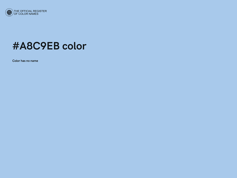 #A8C9EB color image