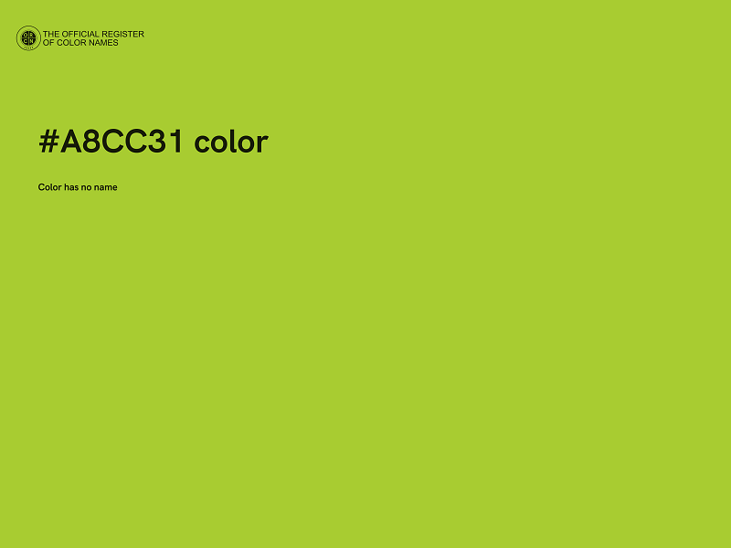 #A8CC31 color image