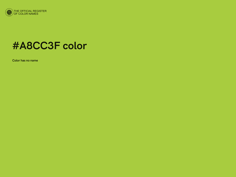 #A8CC3F color image