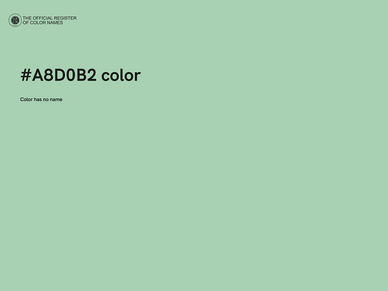 #A8D0B2 color image