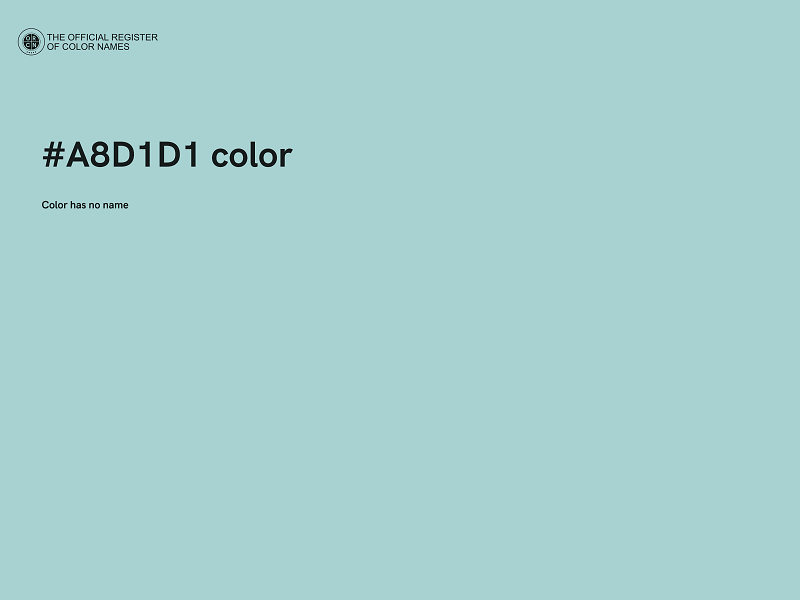 #A8D1D1 color image