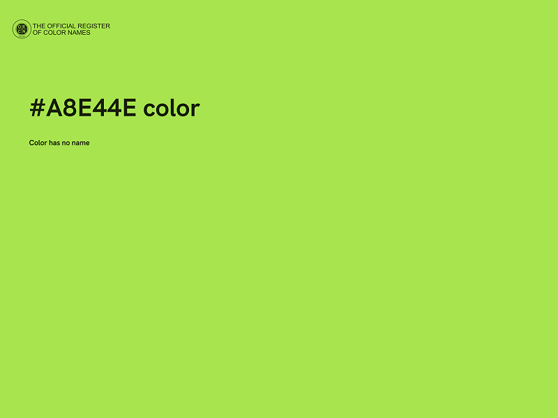 #A8E44E color image