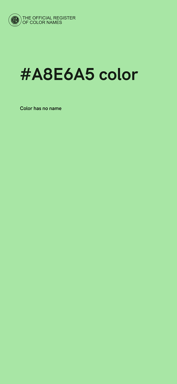 #A8E6A5 color image